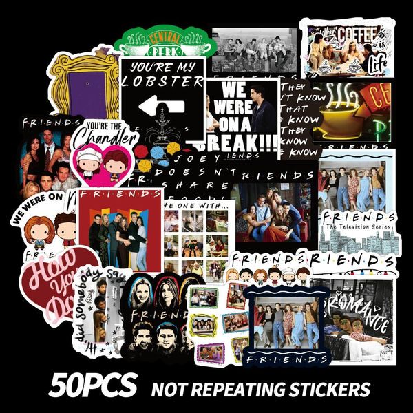 

10 50шт пакет друзья наклейка телесериал показать подарки для чемодан diy laptop гитары скейтборд телефон водонепроницаемый наклейки bbyfmp