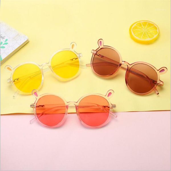

sunglasses 2021 baby accessories bear ears kids retro summer acrylic material lenses 1946 uv400 protection eyewear1, White;black