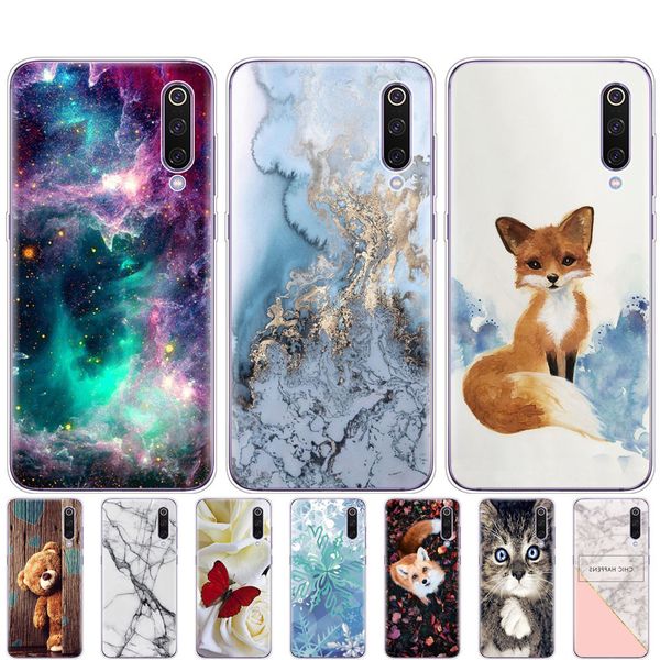 

mi cartoon silicone soft tpu cover for mi9 xiaomi 9 se case phone shell bumper etui