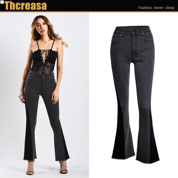 

personality women denim clothes pants trousers woman womans clothes unique pants womens women designer jeans femme plus size mom fw191, Blue