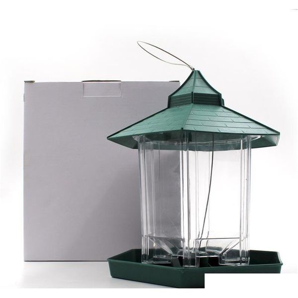 

wild bird feeders plastic food container outdoor hanging waterproof lazy people feeding pets container for garde qylbbc packing2010