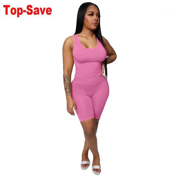 

wholesale casual 2 piece tight set women bodycon outfits track suits tank crop and biker shorts 2020 summer active sets1, White