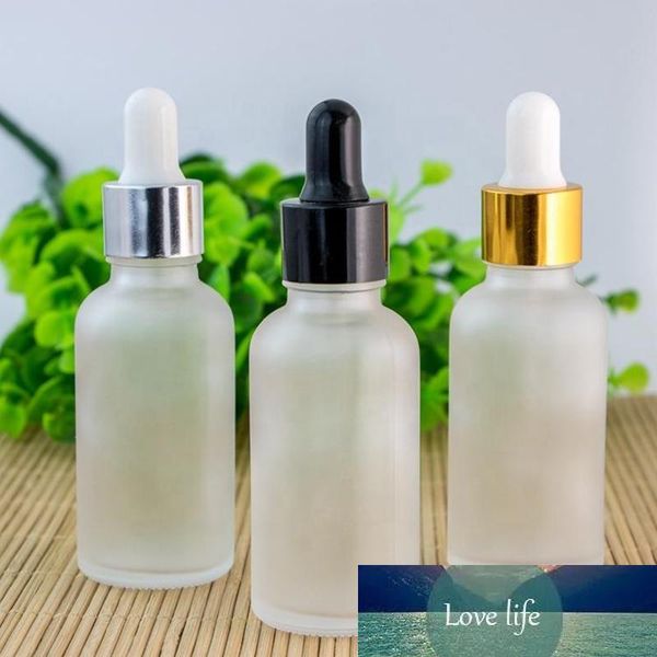 

30ml frosted empty glass dropper bottles e liquid bottles with black gold silver cap and pipette for essential oil cosmetic 440pcs lot