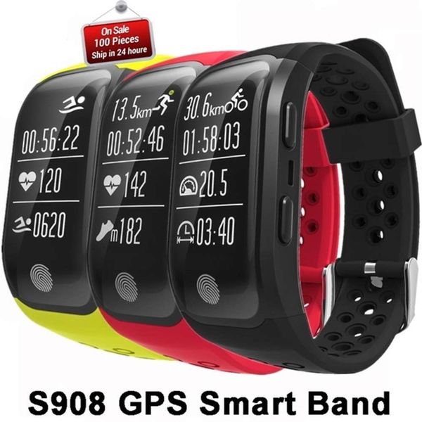 

s908 gps outdoor multiple sports mod ip68 waterproof smart braceletjk