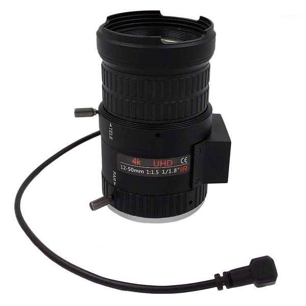 

1/1.8" cs mount 12-50mm varifocal lens auto iris f1.5 cctv 4k lens for security ip camera (sl-1250a4k )1