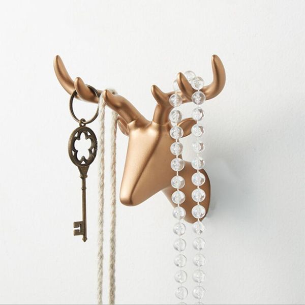 

15 types animal head shape decorative hooks wall art deer sculpture resin wall decoration multi functional animal head hooks1