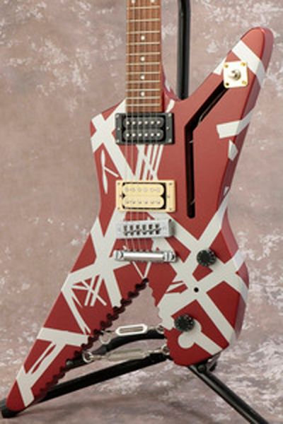 

eddie van halen striped explor electric guitar red stripes fr tremolo