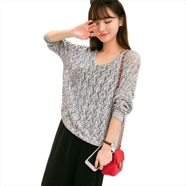 

batwing sleeve air conditioning summer pullover mesh tricot fashion knitted jumper ladies 2019 oversized pullover, White;black