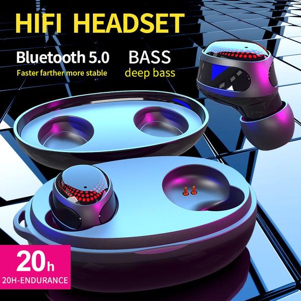 

k1 wireless bluethooth earphone hd stereo 5.0 headset noise reduction waterproof bluetooth sports headset