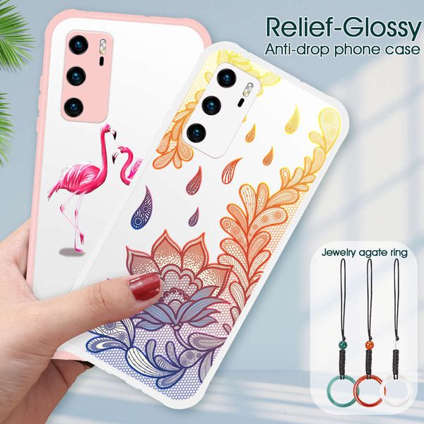 

qagelief - shiny mobile phone case digned for huawei p40 pro plus and anti falling case with fashionable cartoon color digned for huawevfr