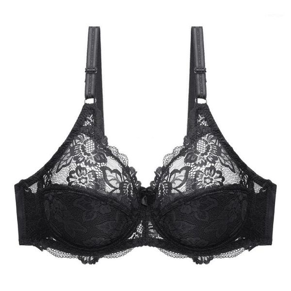 

lace bras women strappy ultra-thin seamless brassiere female underwear plus size bralette new1, Red;black