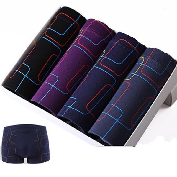 

4pcs mens printed modal boxer men boxer shorts boxers mens underwear underpants waist 63-155cm 2xl-7xl1, Black;white