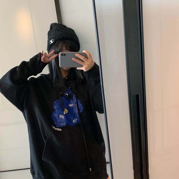 

oiaqd ader 2020 autumn new small hooded for 3 women ader 2020 embroidered sweater autumn smallembroidered new hooded sweater for men and wom, Black