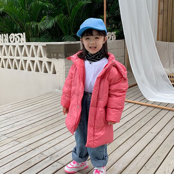 

girls' winter wear medium length boys' korean thickened children's down jacket, Blue;gray