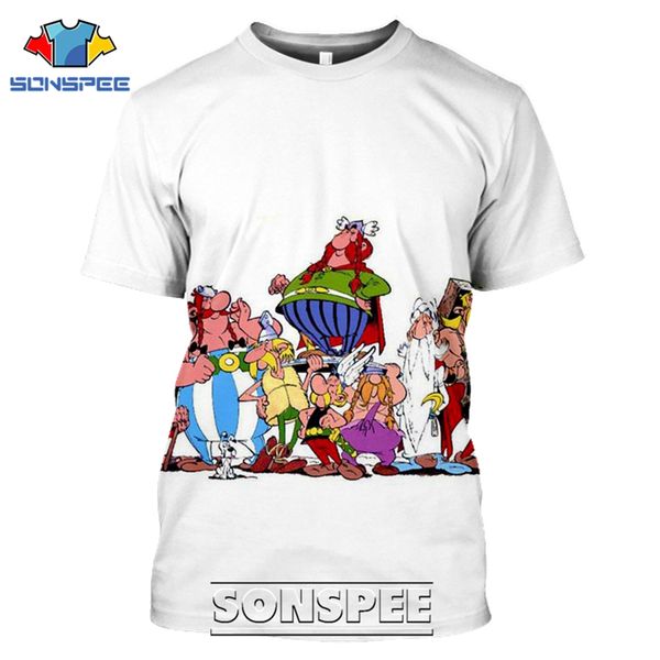

asterix and obelix vintage cartoon 3d print shirts harajuku kawaii harajuku men clothing
