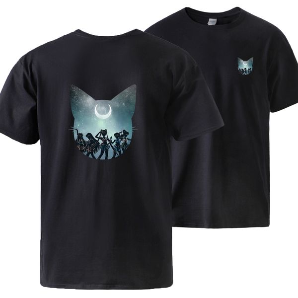 

sport sailor moon print summer tshirts for man 2020 causal short sleeve cotton streetwear t shirts male loose fit workout tshirts