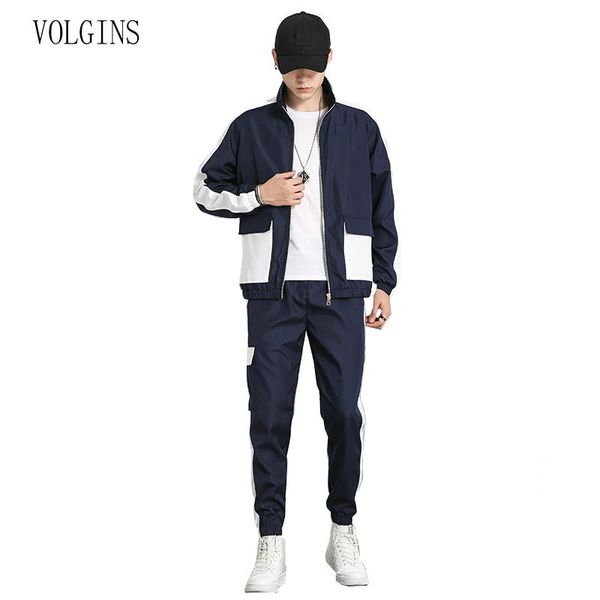

streetwear sweatsuit fashion 2020 spring suit sweatshirts jacket+pants sportswear 2 piece set tracksuit for men clothes