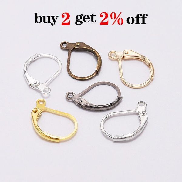 

20pcs lot 1510mm gold french lever earring hooks wire settings base hoops earrings for diy jewelry making supplies h bbyfvc, White