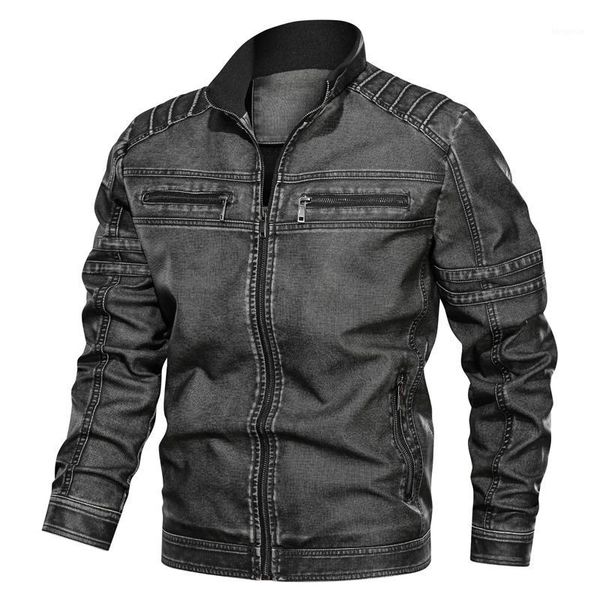 

big size 5xl 6xl winter style blue warm men's plush leather jacket mens pu jacket outerwear & coats black zipper for men1