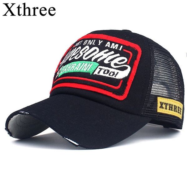 

xthree summer baseball cap embroidery mesh cap hats for men women snapback gorras hombre hats casual hip hop caps dad casquette 205559893, Blue;gray
