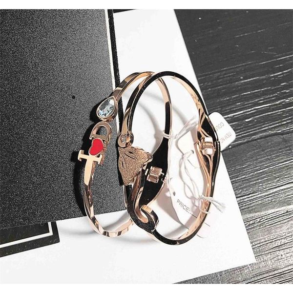 

titanium stainless steel bangle bracelet korean rose gold fashion cuff wholesale hypoallergenic opening bracelet jew wmtjab beauty888, Black