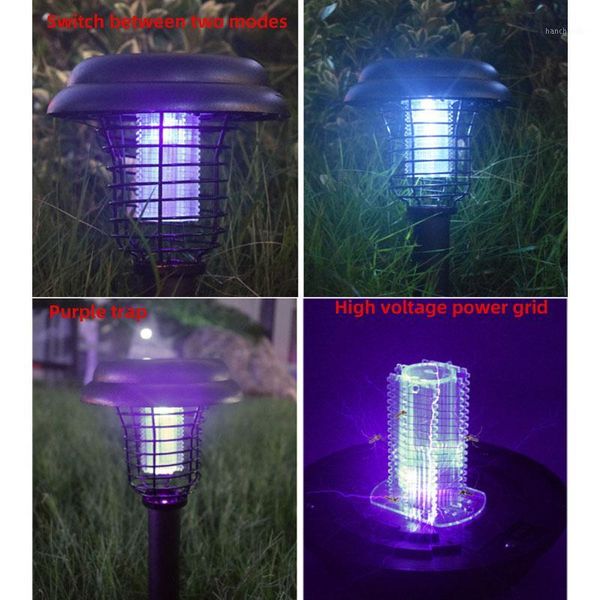 

outdoor gadgets dropship 2 modes garden decoration lighting white purple light solar physics high-pressure trapping mosquito-killing grassla