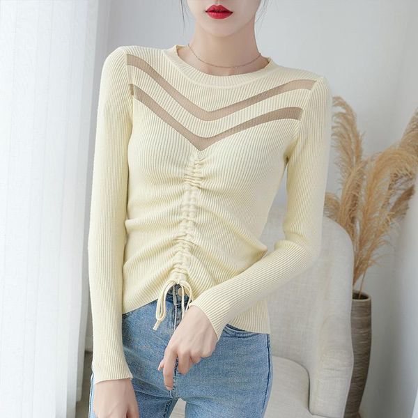 

women's sweaters v-neck lace up pullover and sweater knit fashion autumn winter women chic slim soft warm jumper pull femme, White;black