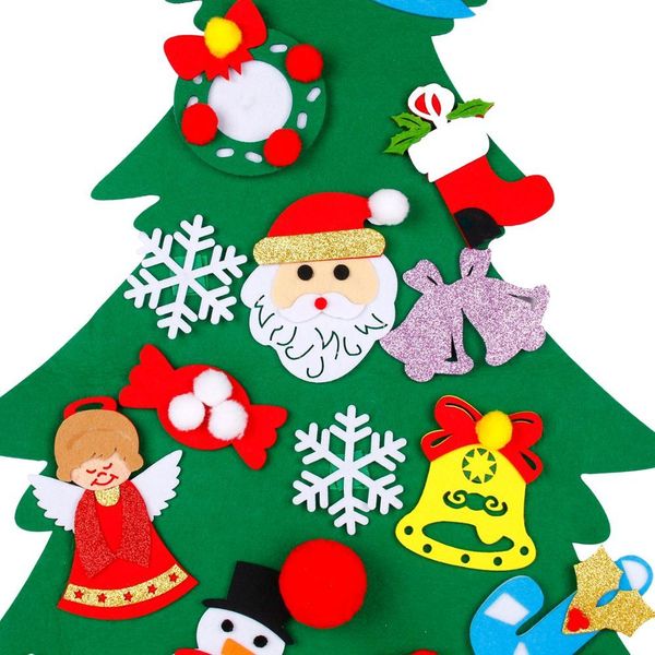 

3d diy войлок рождественской елки с рождеством украшения для home 2020 noel navidad cristmas декор xmas gifts happy new year 2021 wmtjbn