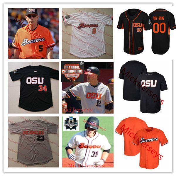 

пользовательский штат орегон бобры джерси джейк dukartjoe кейсите джейк пфенниги кристиана чемберлен натан бернс штат орегон джерси бейсбол, Black