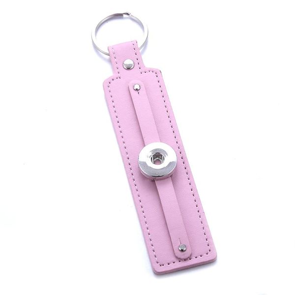 

vintage pu leather snap button keychain keychains keyrings fit diy 18mm snap buttons jewelry metal lanyard pendant q wmtywk, Silver
