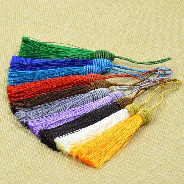 

10шт винтовая нить шляпа кисточка diy ювелирные изделия занавес одежды декоративные аксессуары ключевой сотовый телефон сумка бахрома ремесл