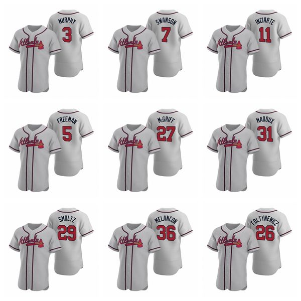 

атланта браки мужская erlin grey melancon 2020 smith riley acuna jr. road jackson greene soroka newcomb albies jersey, Black
