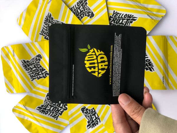 

сумка stripes наклейка местных желтых ароматизаторы edibles этикетка сумка упаковка и голограмма майларового fruit black 3.5g empty yxlpb bd