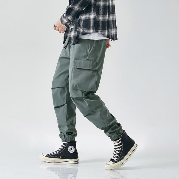 

men's pants m-8xl large size streetwear hip hop joggers men loose harem ankle length trousers sport casual sweatpants, Black