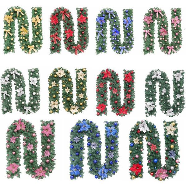 

original green christmas garland merry rattan cane xmas wreath home yard decor party decoration dwd814