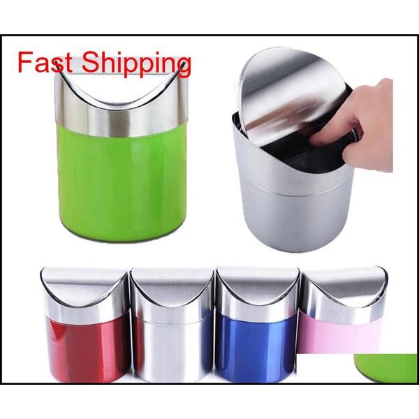 

mini small deskcans home tool waste bins with lid househ qylabl packing2010