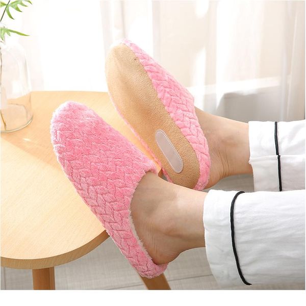 

women indoor slippers warm plush lovers home slipper anti slip autumn winter shoes woman house floor soft slient slides wmtmoj