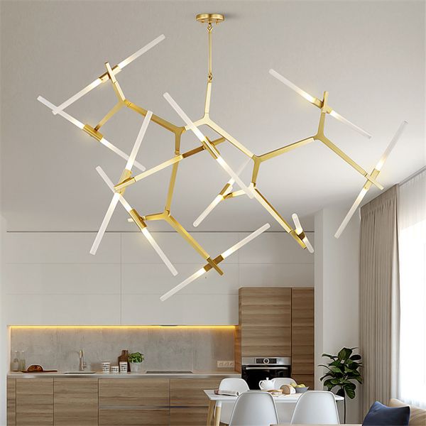 

modern nordic chandelier led gold luminaire hanging room kitchen be fourth decoration interior lamps yg6a