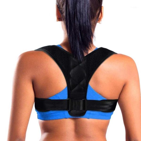 

back support aptoco clavicle shoulder posture corrector man corset belt women men spine pain relief correction1, Black;blue