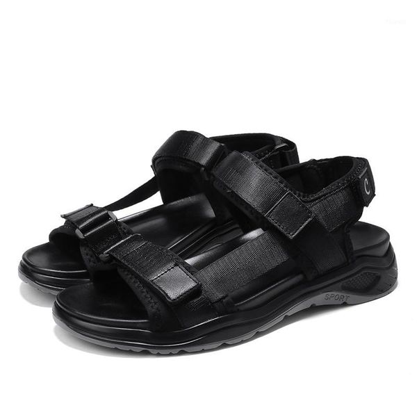

romanas outdoor uomo sandals transpirables zandalias heren mens couro sandalsslippers roman sandal leather trekking deportivas1, Black