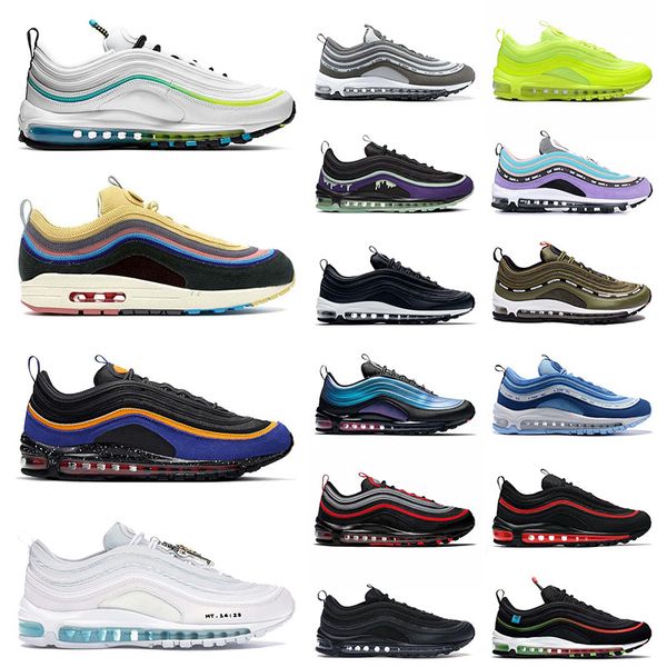 

2021 new og 97s running shoes men women mschf x inri jesus sean wotherspoon all black white pink undefeated trainers sports sneakers, White;red