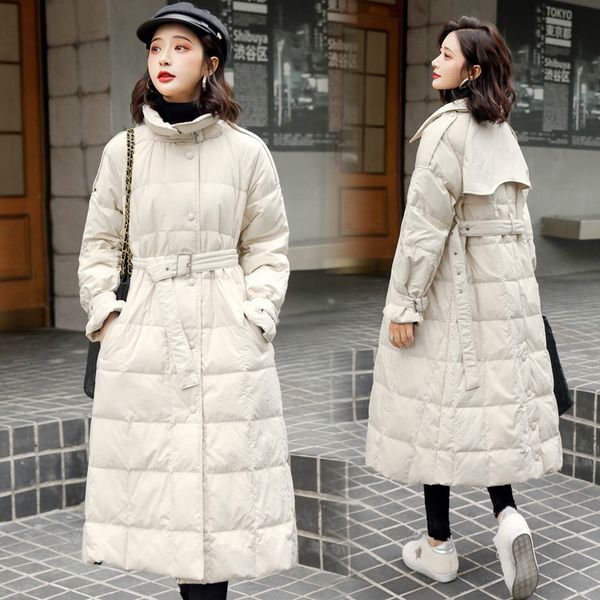 

2021 New Winter Wind-proof Collar Thickness Warm White Down Jacket with Streetwear Snow Outwear 9ZZO, Black