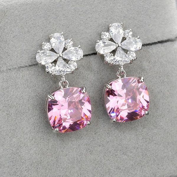 

BIJOX STORY Trendy 925 Sterling Silve Women Earrings Jewelry with Sapphire Emerald Gemstones High Quality Fashion Gift Wholesale, Silver