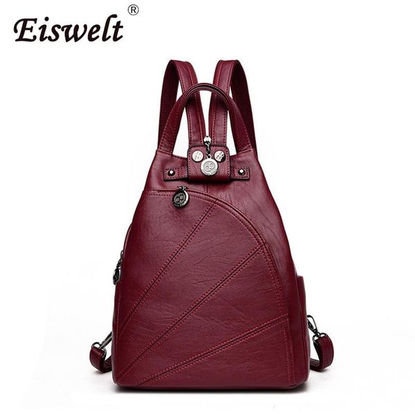 

backpack style drop women backpacks fashion causal bags bead female shoulder bag pu leather for girls