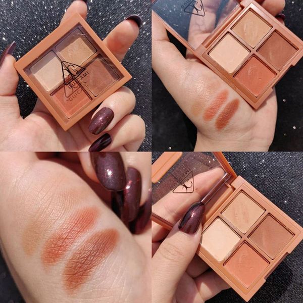 

4 color nude eyeshadow palette matte glitter eyeshadow milk tea color lasting waterproof eye shadow cosmetic eye shadow 0337