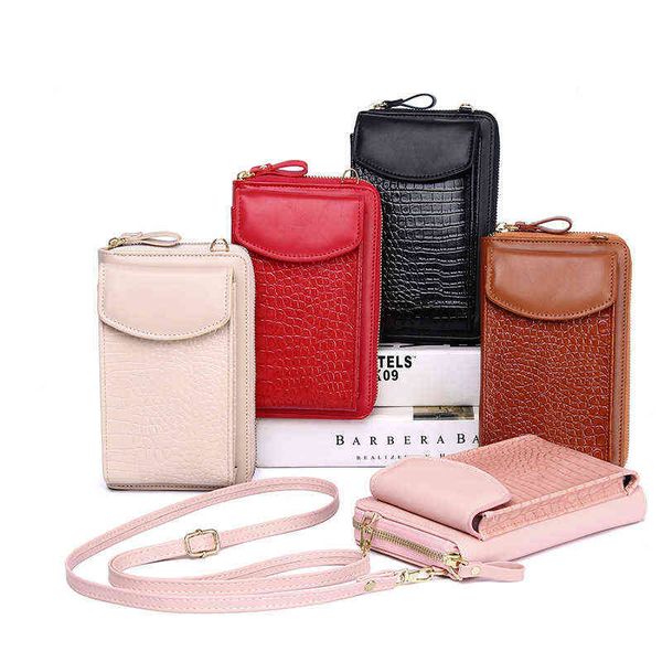 NXY Carteiras Saco Mulheres Ombro S Feminino Handbags Cartão Cartão S Padrão Messenger Moeda Bolsa Celular Phone SAC 220128