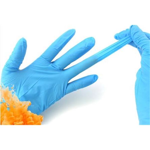 

premium blue nitrile exam latex disposable powder shipping (non latex) pack of 100 pieces new pattern gloves 02