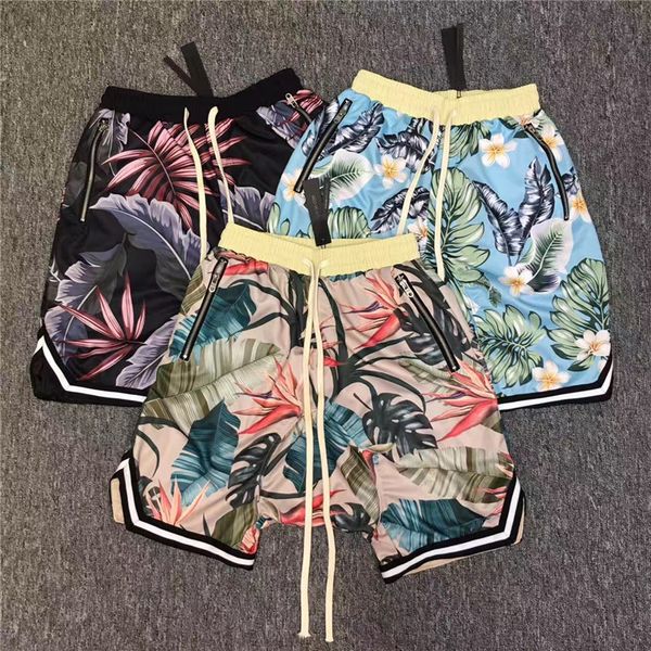 

shorts 2017 new floral the 1987 collection justine bieber fearofgod beach mesh shorts summer style shor, White;black
