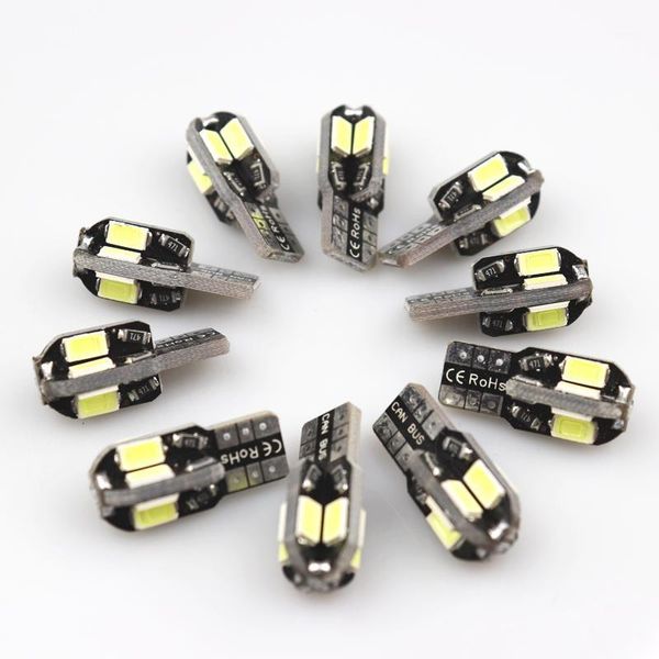 

emergency lights 10pcs/lot t10 8 smd 5630 led canbus auto parking w5w 194 5730 license lamp car wedge tail side bulbs reading lamps1