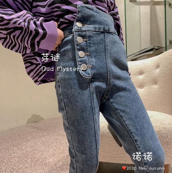 

2020 new wholesale girls denim long pants fashion autumn girls jean pants 3-9t f552, Blue